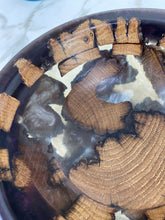 Load image into Gallery viewer, Purple & Pearlescent Resin & Wood Bowl