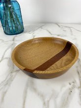 Load image into Gallery viewer, Sloped Oak Strip Wooden Bowl
