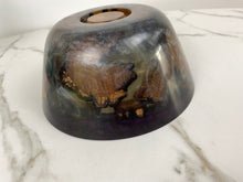 Load image into Gallery viewer, Purple & Pearlescent Resin & Wood Bowl