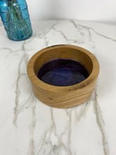 Load image into Gallery viewer, Chunky Purple Resin &amp; Wooden Bowl
